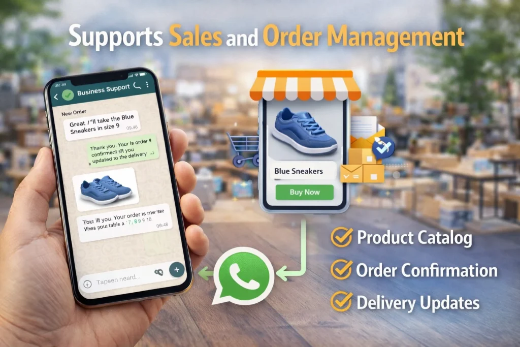 Top Benefits of WhatsApp Marketing for Small Businesses 5 whatsapp Supports Sales and Order Management